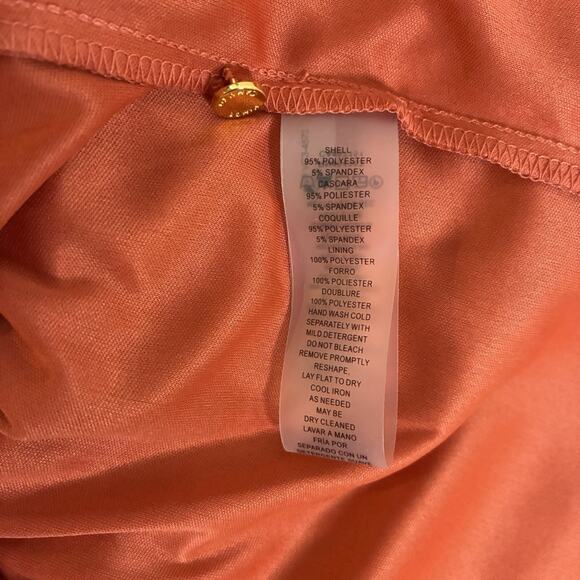 Vince Camuto Dress NWT Size 14 Elegant Ombre Mesh Line Midi Keyhole Neckline - Picture 5 of 8